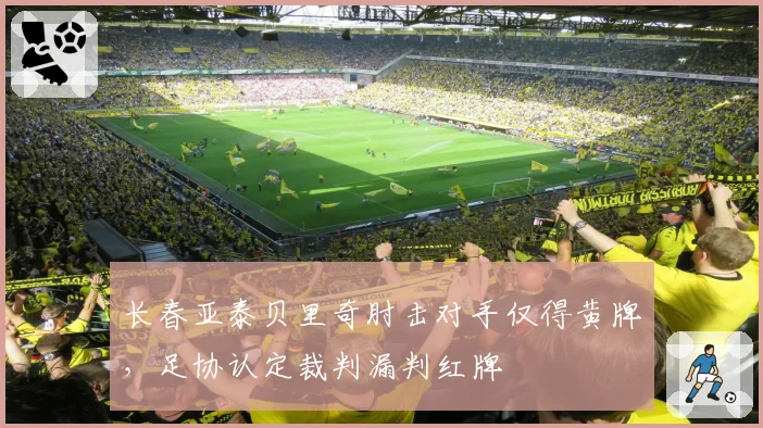 长春亚泰贝里奇肘击对手仅得黄牌，足协认定裁判漏判红牌